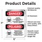 Signmission Chlorine Hazard Area Bilingual Danger Sign, Vinyl Decal, 5in W x 7in L, 2PK OS-2PACK-DS-D-57-VS-1067 - alternate 5